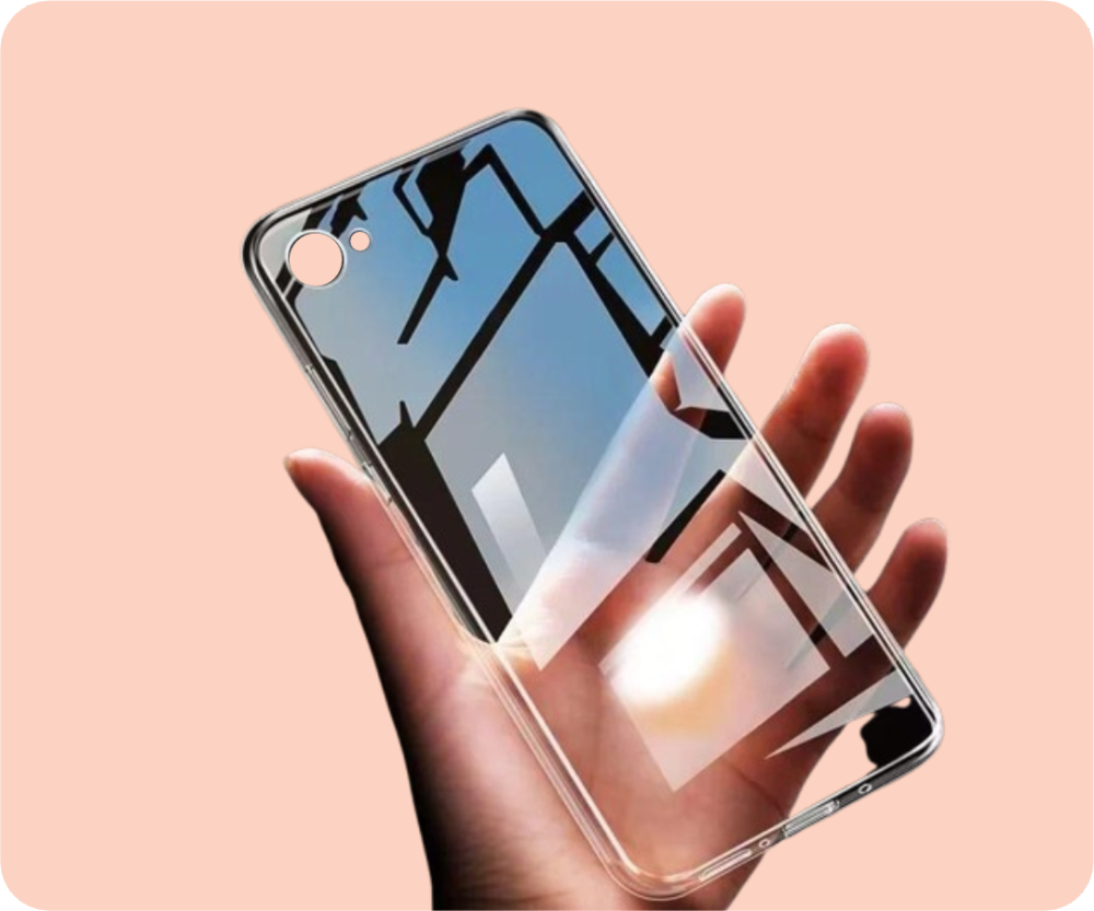 Vivo X7 Lite Transparent Pouch with Handy Texture