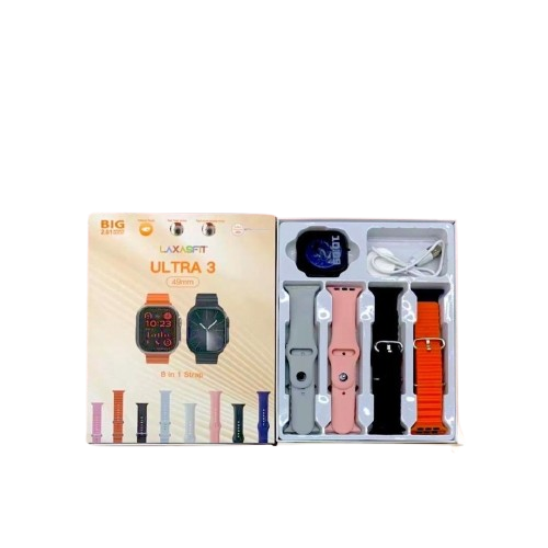 Ultra 3 Smart Watch with 4 Strap