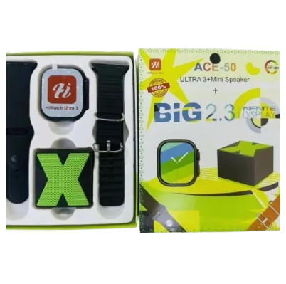 ACE Smart Watch Ultra 3 With Mini Bluetooth Speaker