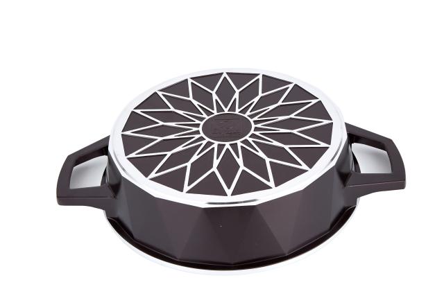 Big Diamond Die-casting Aluminum Pot Set Home Cooking nonstick cookware set with Glass lids
