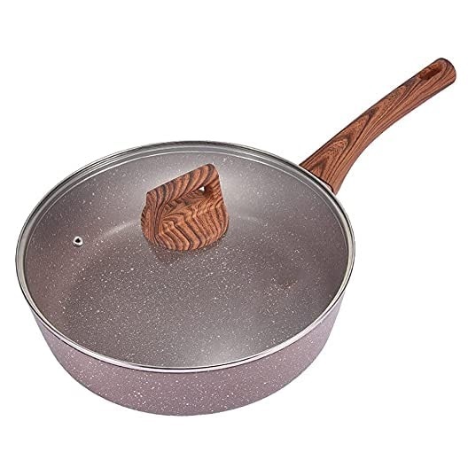 cheap price pressed aluminum non stick deep frying pan with induction bottom