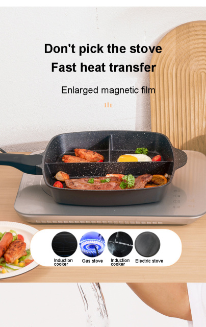 3-in-1 non stick frying pan crepe maker pan cooking wok pot korean cookware breakfast egg pan skillet kitchen utensils