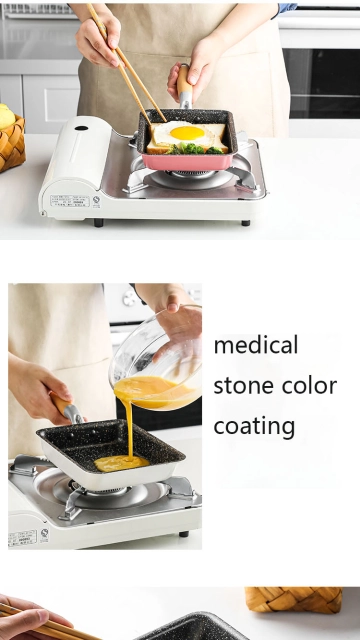 Tamagoyaki Pan Frying Pan Japanese Kitchen Cooking Pot Pancake Maker Thickened Omelet Egg Pan Non-Stick Pan Home Breakfast Pans