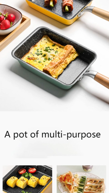 Tamagoyaki Pan Frying Pan Japanese Kitchen Cooking Pot Pancake Maker Thickened Omelet Egg Pan Non-Stick Pan Home Breakfast Pans