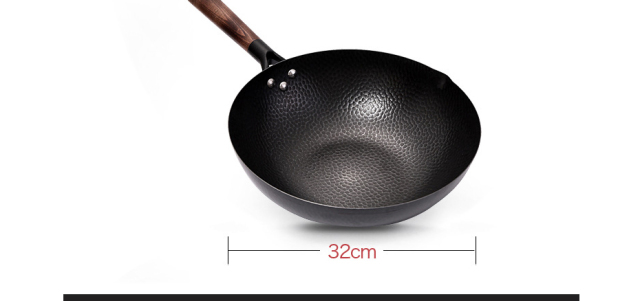 Iron Wok High Quality Traditional Cookware Iron Wok Non-stick Pan Non-coating Pan Kitchen Cookware