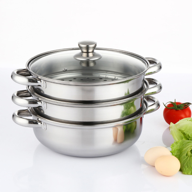 28cm Kitchen Food Maker Dual Use 3 Tier Stainless Steel Steamer Pot Large Home With Handles Insulated Easy Clean Cookware 28cm Kitchen Food Maker Dual Use 3 Tier Stainless Steel Steamer Pot Large Home With Handles Insulated Easy Clean Cookware 28cm Kitch