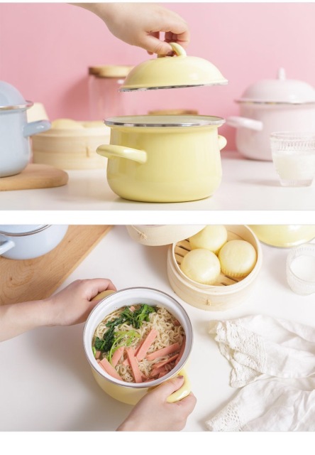 Japanese Stock Pots Multi-purpose 16cm With Lid Enamel Kitchen Cooking Milk Soup Pot Baby Food Porridge Pot Cookware Tools Japanese Stock Pots Multi-purpose 16cm With Lid Enamel Kitchen Cooking Milk Soup Pot Baby Food Porridge Pot Cookware Tools Japanese