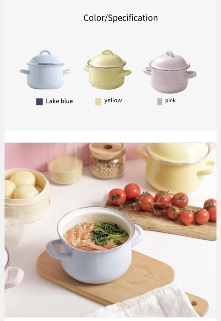 Japanese Stock Pots Multi-purpose 16cm With Lid Enamel Kitchen Cooking Milk Soup Pot Baby Food Porridge Pot Cookware Tools Japanese Stock Pots Multi-purpose 16cm With Lid Enamel Kitchen Cooking Milk Soup Pot Baby Food Porridge Pot Cookware Tools Japanese