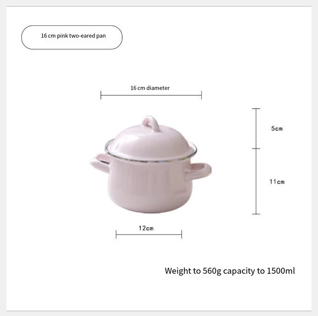 Japanese Stock Pots Multi-purpose 16cm With Lid Enamel Kitchen Cooking Milk Soup Pot Baby Food Porridge Pot Cookware Tools Japanese Stock Pots Multi-purpose 16cm With Lid Enamel Kitchen Cooking Milk Soup Pot Baby Food Porridge Pot Cookware Tools Japanese