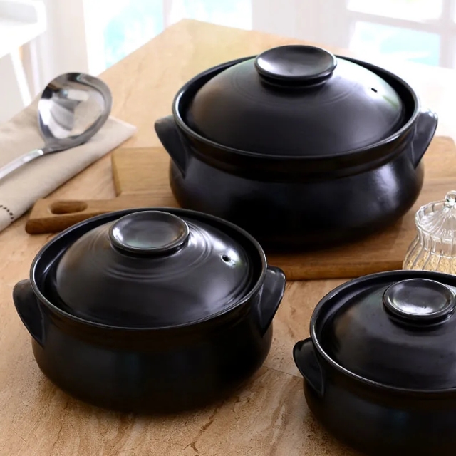 Korean Style Casserole Pottery Pot Soup Pot Steamed Rice Braised Chicken Rice and Heat Resistant Pot Casserole Dish Ceramic