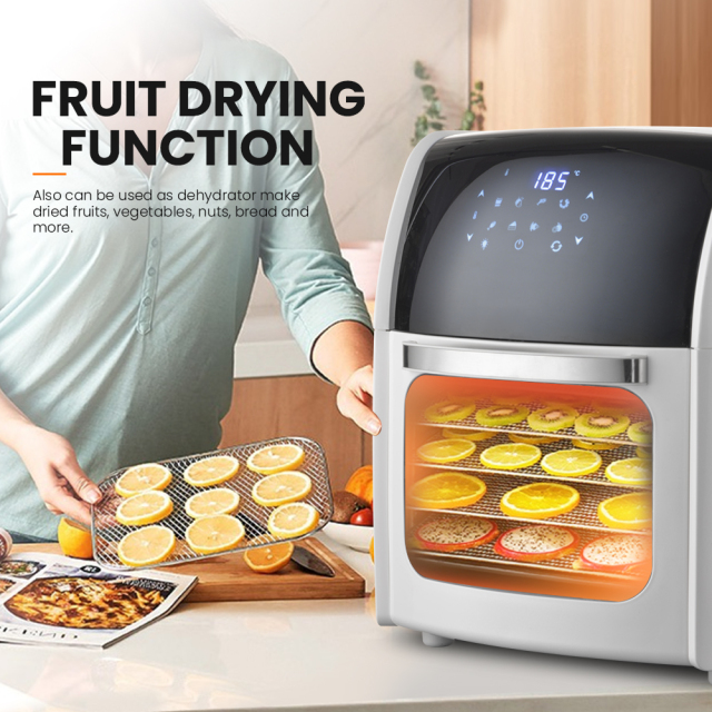 MIUI 10L/12.7QT Electric Air Fryer Oven MI-CYCLONE Rotisserie Dehydrator LED Large Capacity Chicken Frying Machine 5in1