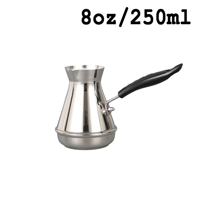 Turkish Coffee Pot Cezve Ibrik Stainless Steel Long Handle Finjan Coffee Pot Milk Butter Melting Jug 250/350/550/650/850ml
