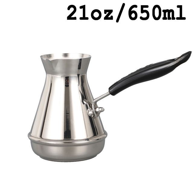 Turkish Coffee Pot Cezve Ibrik Stainless Steel Long Handle Finjan Coffee Pot Milk Butter Melting Jug 250/350/550/650/850ml