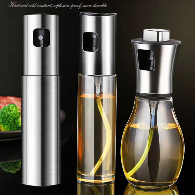 Kitchen Stainless Steel Olive Oil Sprayer Bottle Pump Oil Pot Leak-proof Grill BBQ Sprayer olive Oil Dispenser BBQ Cookware Tool