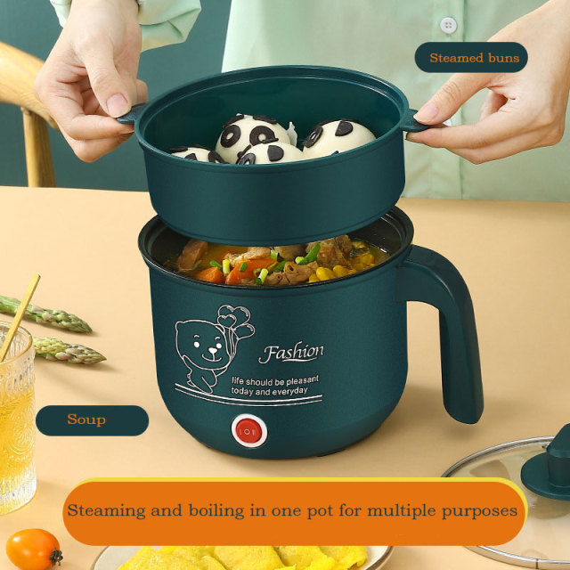 Mini Electric Rice Cooker Non-stick Cooking Machine 1.8L Single/Double Layer Hot Pot Multifunction Electric Rice Cooker for Home