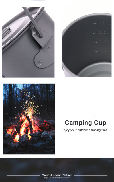 Camping Mug Titanium Cup Tourist Tableware Picnic Utensils Outdoor Kitchen Equipment Travel Cooking set Cookware Hiking
