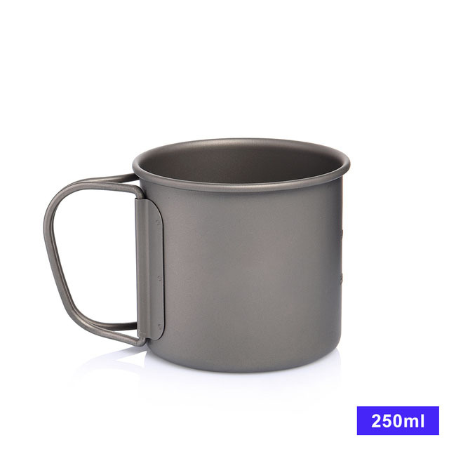 Camping Mug Titanium Cup Tourist Tableware Picnic Utensils Outdoor Kitchen Equipment Travel Cooking set Cookware Hiking