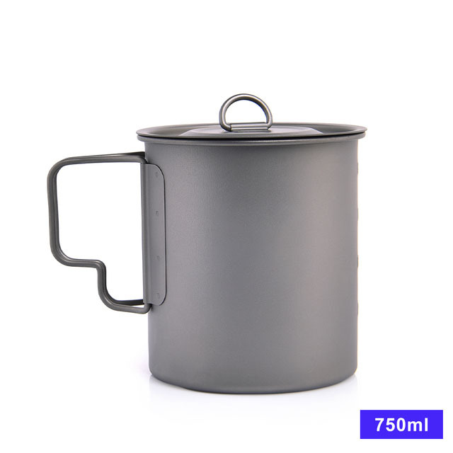 Camping Mug Titanium Cup Tourist Tableware Picnic Utensils Outdoor Kitchen Equipment Travel Cooking set Cookware Hiking