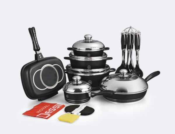 stainless steel steamer set, including stainless steel frying pan, stir-fry non-stick pan