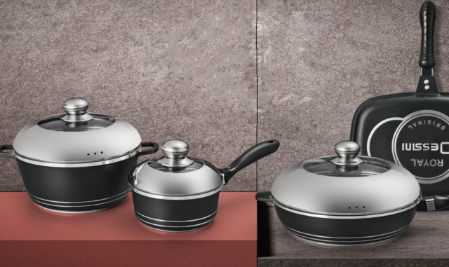 stainless steel steamer set, including stainless steel frying pan, stir-fry non-stick pan