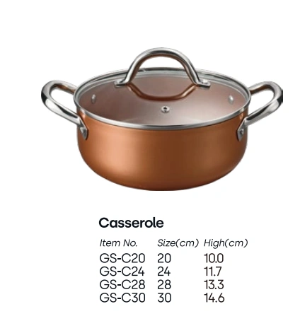 Orange brown stainless steel pan