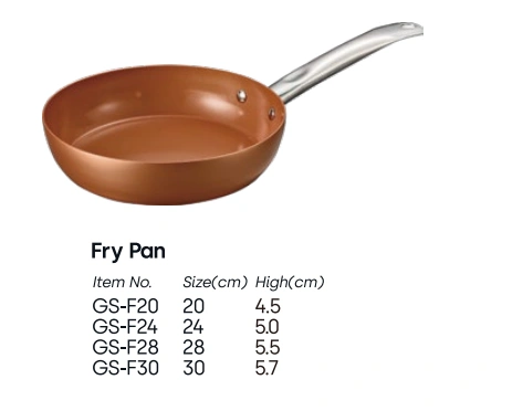 Orange brown stainless steel pan