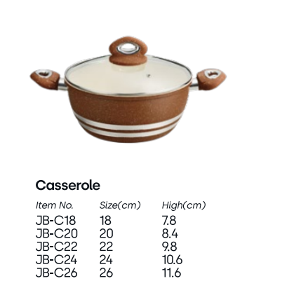 Brown marble coating simple high-grade series of frying pan, frying pan, soup pot