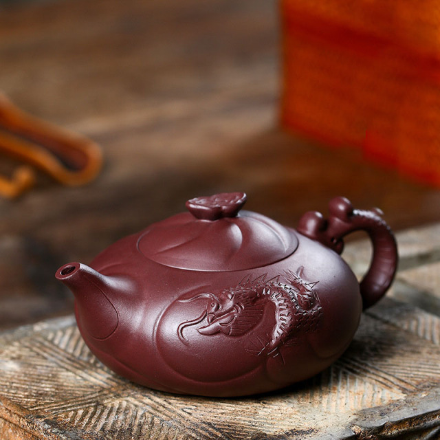 Flower Teapot Purple Clay Cookware Jasmine Teapots Teaware Blooming Tea Hibiscus Tetera Ceramica Kitchen Supplies EH60TP