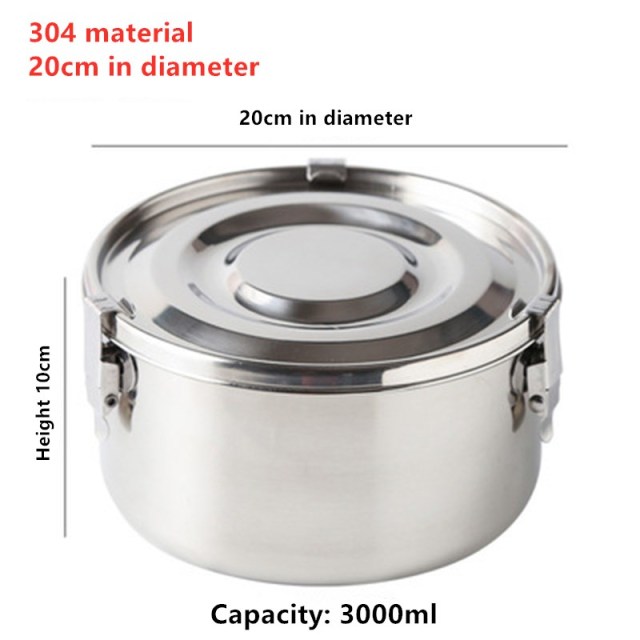 350-3000ML Microwave Lunch Box Food Grade 304 Stainless Steel Anti-leak Bento Box Strong Tightness Picnic Box For Fruits Snacks