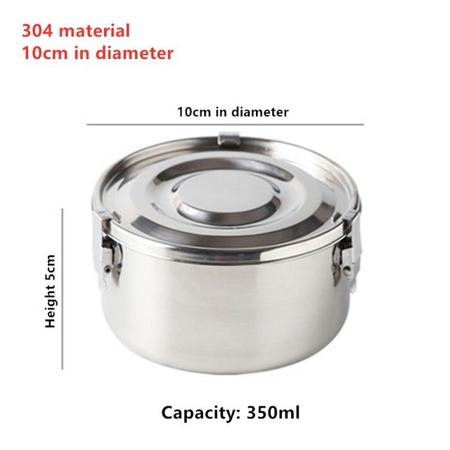 350-3000ML Microwave Lunch Box Food Grade 304 Stainless Steel Anti-leak Bento Box Strong Tightness Picnic Box For Fruits Snacks
