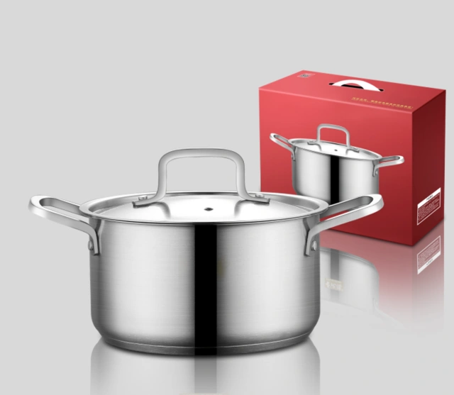 304 stainless steel soup pot 22cm induction stove gas stove universal