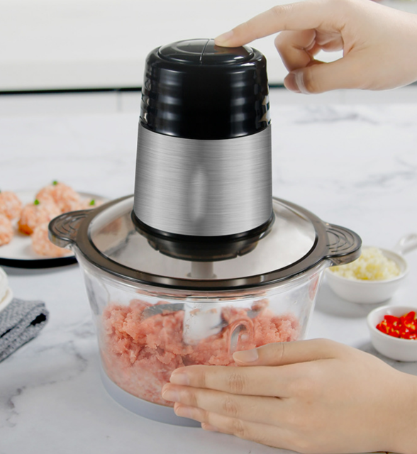 Custom Rui Ben meat grinder home electric stainless steel mincer small garlic meat filling multifunctional cooking machine