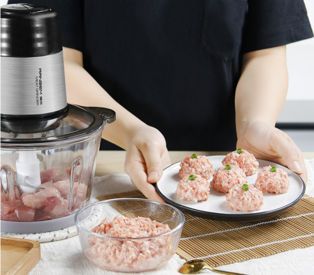 Custom Rui Ben meat grinder home electric stainless steel mincer small garlic meat filling multifunctional cooking machine