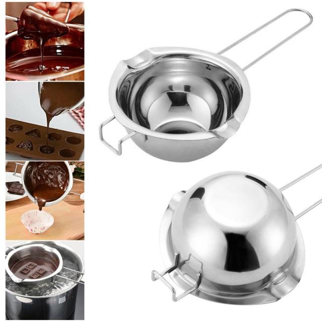 Stainless Steel Water Bath Butter Chocolate Melting Pot Water Heating Melting Pot Portable Cooking Cookware Kitchen Accessories