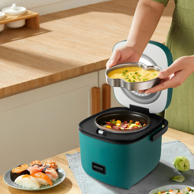 Mini Rice Cooker Multi-function Single Electric Rice Cooker Non-Stick Household Small Cooking Machine Make Porridge Soup EU Plug