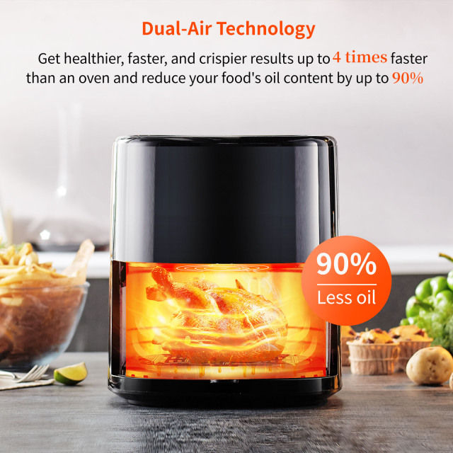 Ultenic K10 Air Fryer Without Oil APP and Voice Control 5L Hot Electric Oven Oilless Cooker Intelligent Multipurpose Deep Fryer