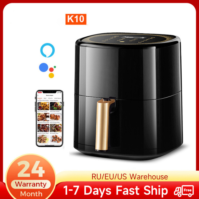 Ultenic K10 Air Fryer Without Oil APP and Voice Control 5L Hot Electric Oven Oilless Cooker Intelligent Multipurpose Deep Fryer