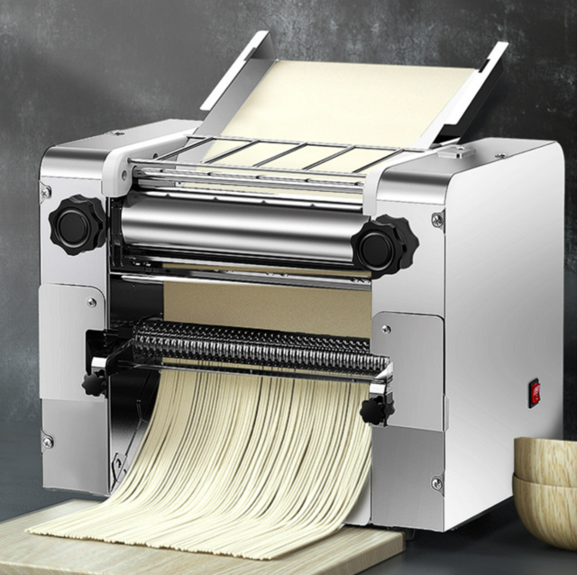 Tabletop stainless steel electric noodle press commercial noodle pasta machine dumpling skin kneading machine high-power