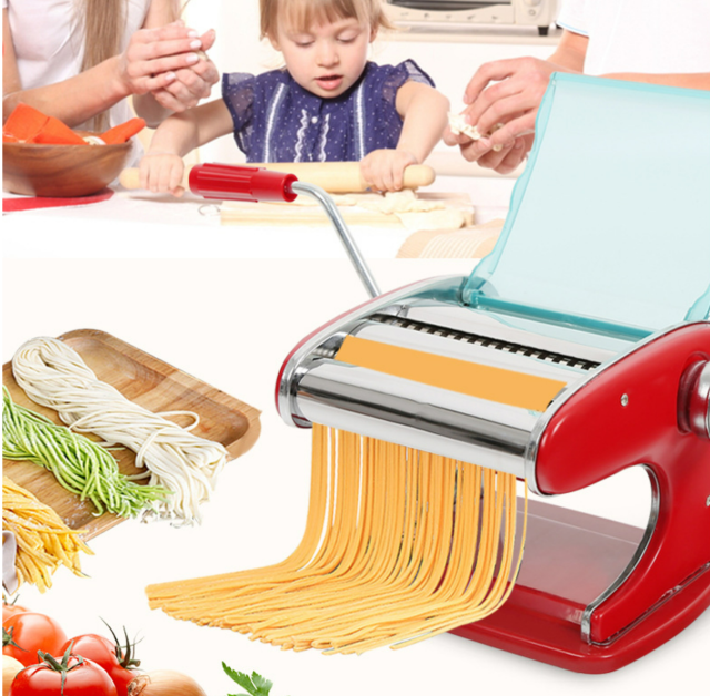 The new red 2 knives home noodle press home won dumpling skin small household manual noodle machine