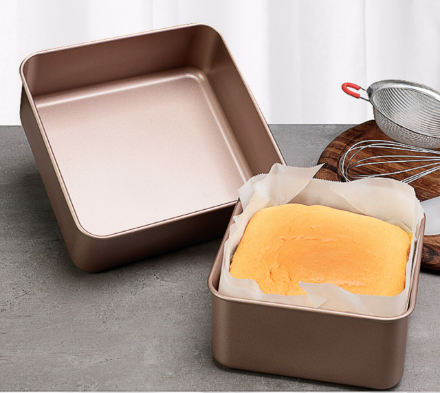 Golden height thickened non-stick ancient breakfast baking pan square multi-purpose baking tools barbecue bread ancient breakfast baking mold