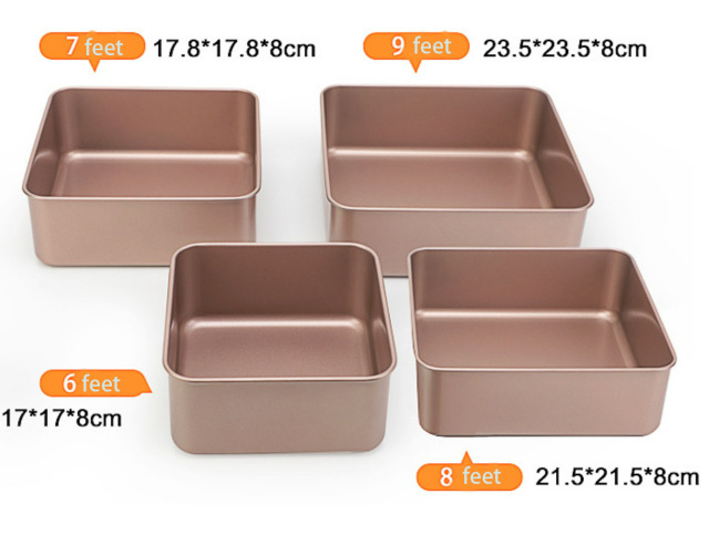 Golden height thickened non-stick ancient breakfast baking pan square multi-purpose baking tools barbecue bread ancient breakfast baking mold