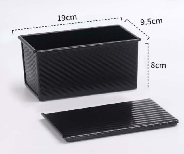 Golden carbon steel corrugated toast box with lid baking tools bread mold toast box toast baking cake mold baking pan