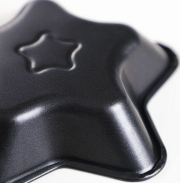 High quality carbon steel non-stick black diy cartoon five star love cupcake mold baking mold baking tools