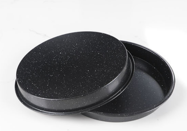 High quality sprinkle point black carbon steel non-stick 9 inch pizza pan baking pan