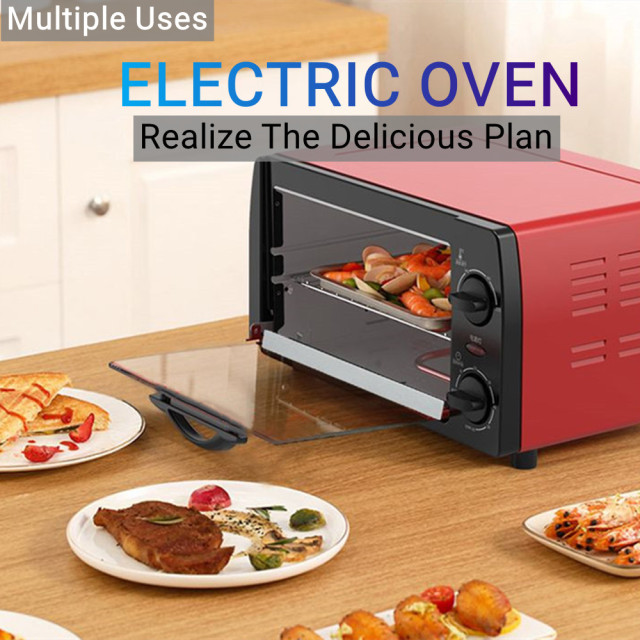 Mini-oven 12L Multifunctional Household Electric Oven Durable Intelligent Timing Baking/Dried Fruit/Pizza/Barbecue Bread Baking