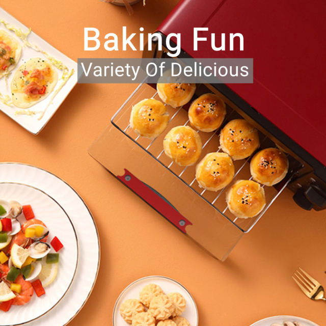 Mini-oven 12L Multifunctional Household Electric Oven Durable Intelligent Timing Baking/Dried Fruit/Pizza/Barbecue Bread Baking