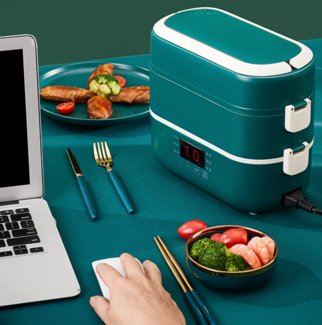 Hemisphere double cooker rice gods bento boxfood box hot rice plug-in steam cooking self-heating heating electric heating rice box