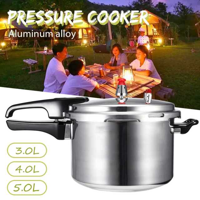 Kitchen High Pressure Cooker Cookware Soup Meat pot 3/4/5L for Gas Stove/Induction Cooker Mini Outdoor Camping Cook Tool Steamer