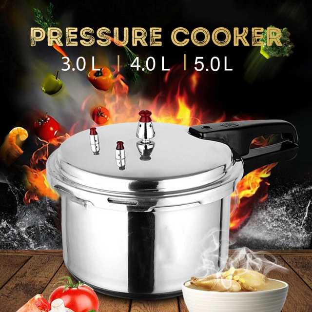 Kitchen High Pressure Cooker Cookware Soup Meat pot 3/4/5L for Gas Stove/Induction Cooker Mini Outdoor Camping Cook Tool Steamer