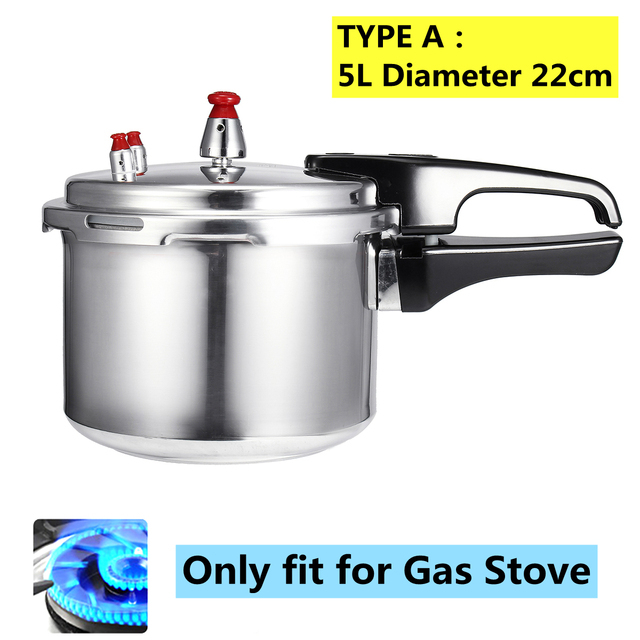 Kitchen High Pressure Cooker Cookware Soup Meat pot 3/4/5L for Gas Stove/Induction Cooker Mini Outdoor Camping Cook Tool Steamer